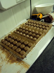 pralines en cours de cristallisation
